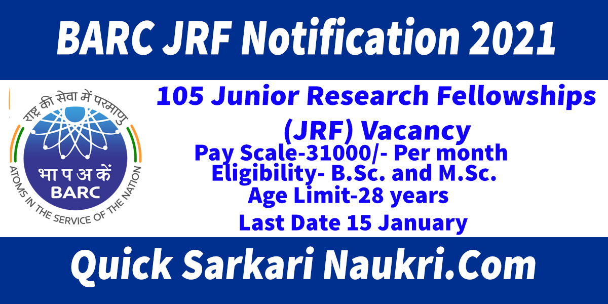 BARC JRF Notification 2021